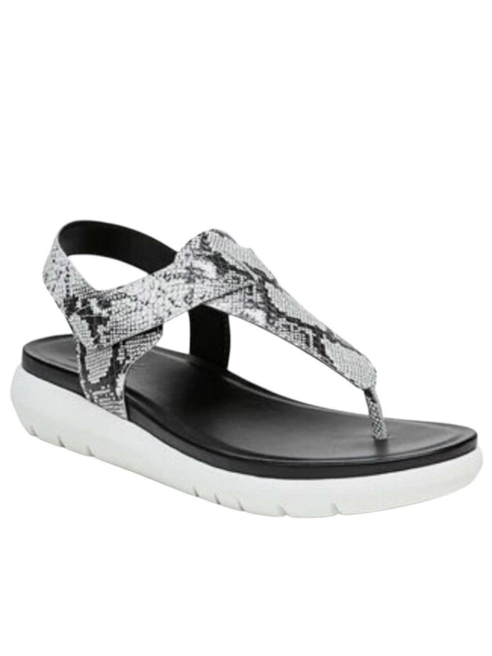 Naturalizer Women’s Leather Thong Sandals Adventure Comfort Snakeskin Embossed
